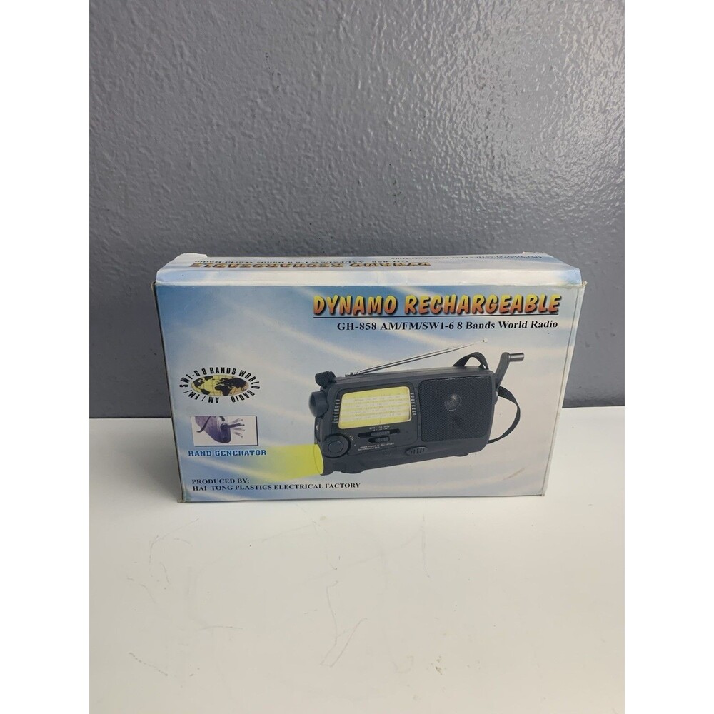 Dynamo Rechargeable World Radio GH-858 AM FM SW1-6 8 Bands World Radio-See Video